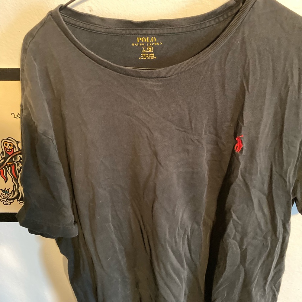 Large black polo T-shirt